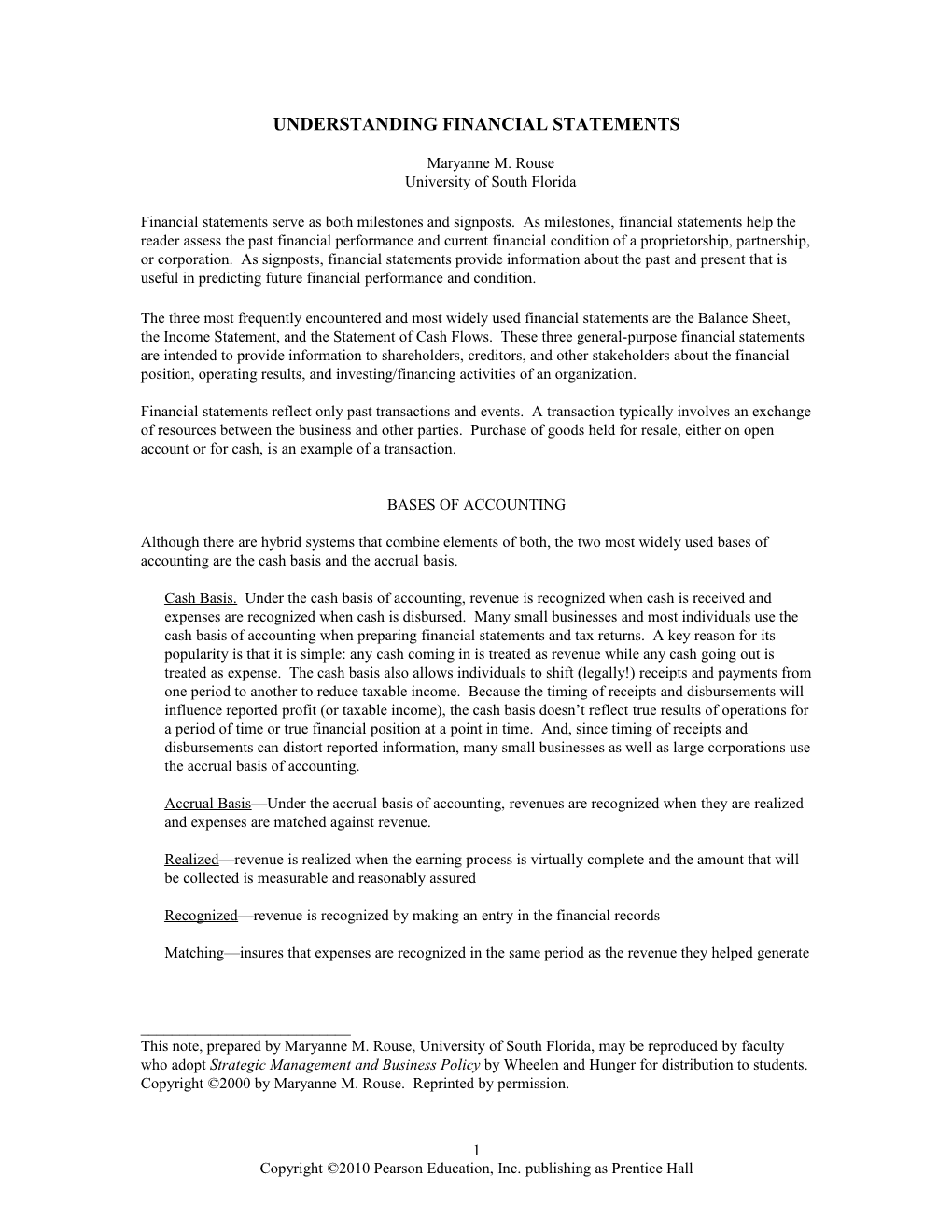 Understanding Financial Statements