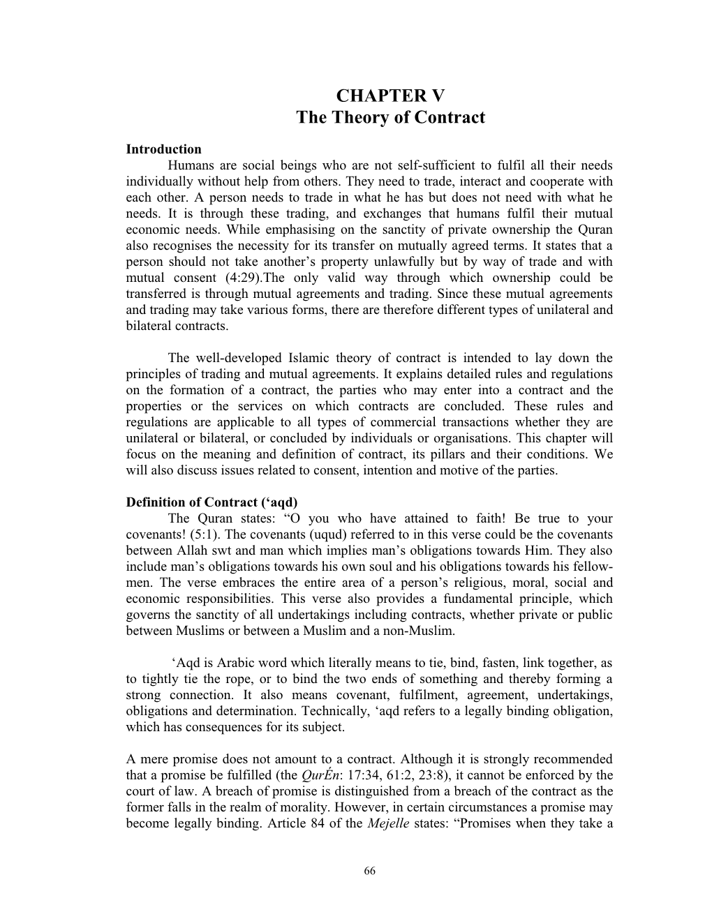The Theory of Contract
