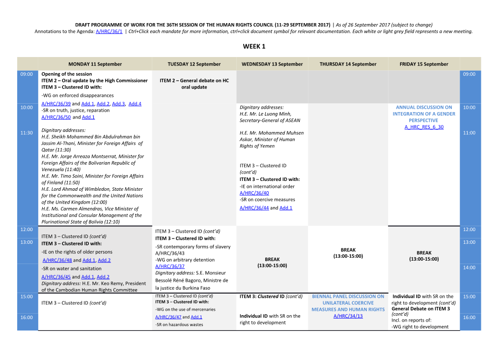 Annotated Programme of Work in English