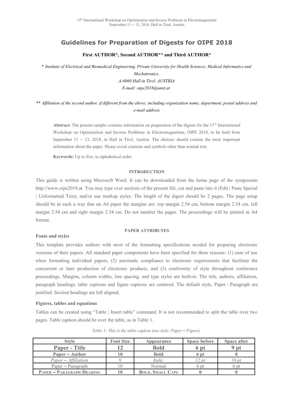 Guidelines for Preparation of Digests for OIPE 2018