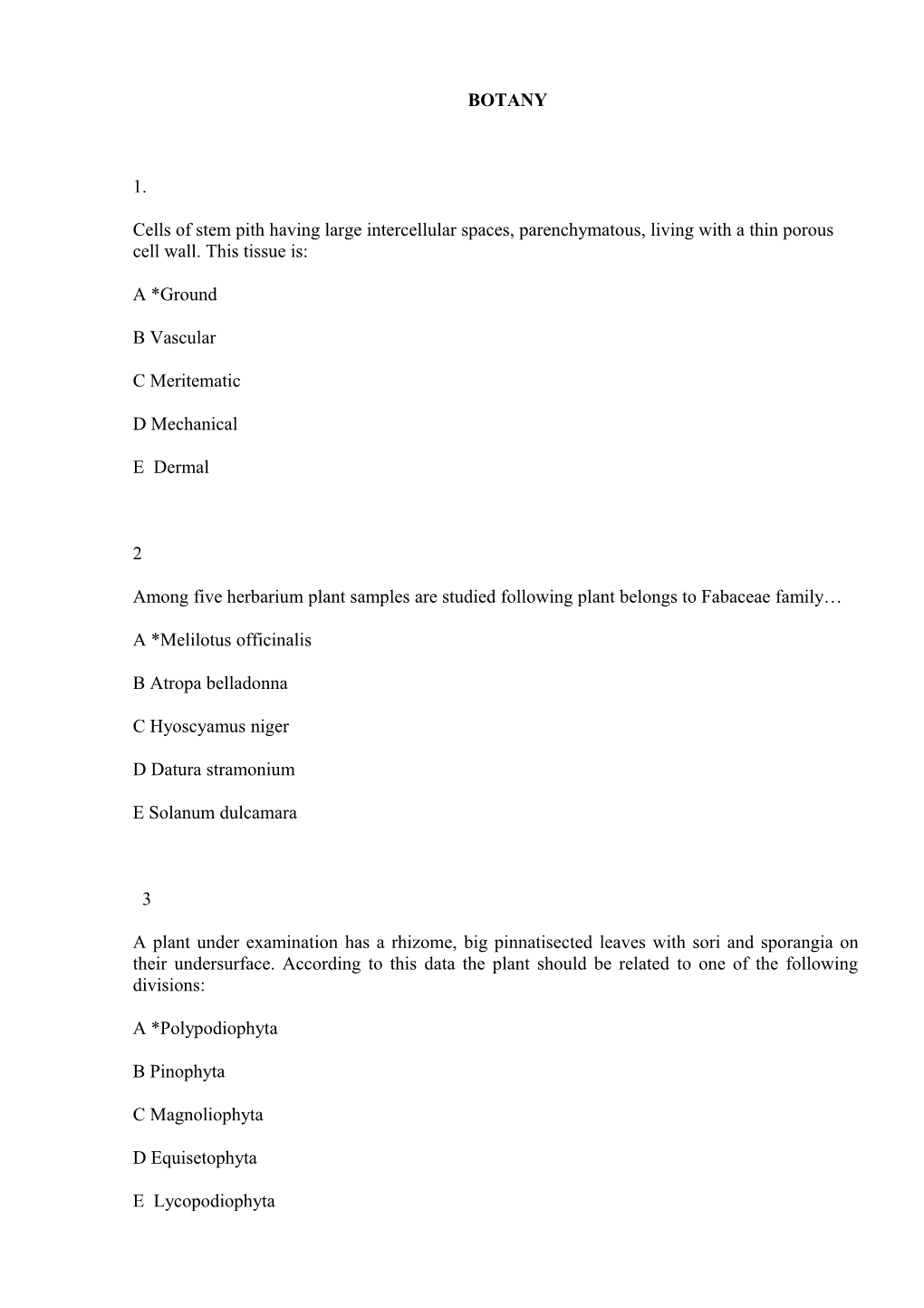 Among Five Herbarium Plant Samples Are Studied Following Plant Belongs to Fabaceae Family