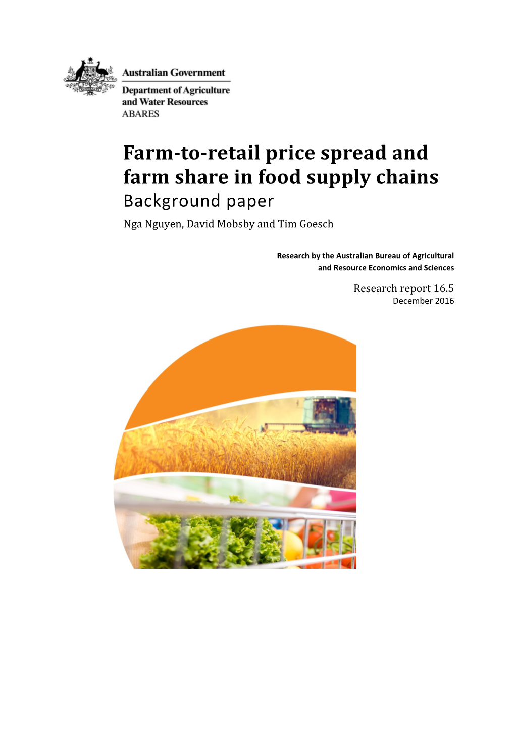Farm-To-Retail Price Spread and Farm Sharein Food Supply Chains