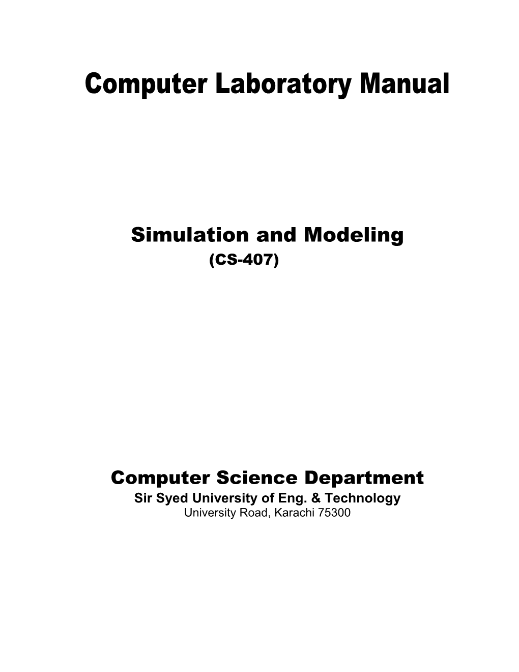 Computer Laboratory Manual