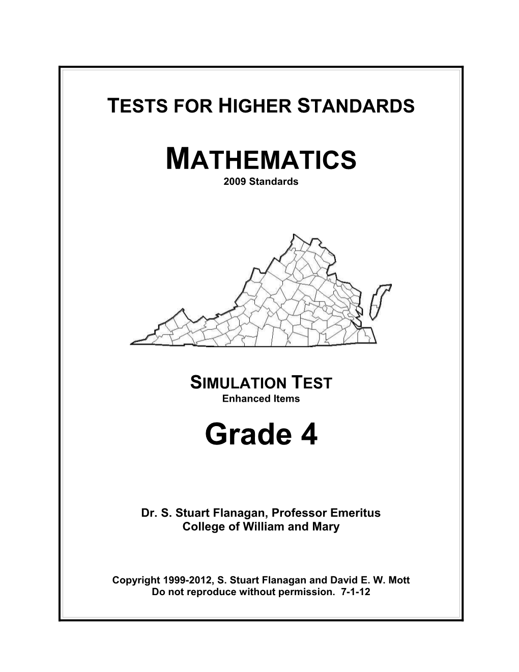 Tests for Higher Standards in Mathematics Grade 4