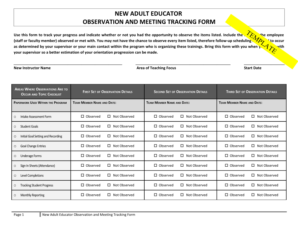 New Teacher Orientation