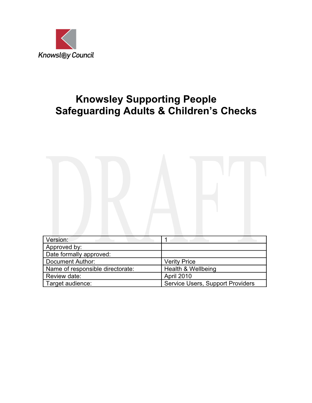 Safeguarding Adults & Children S Checks