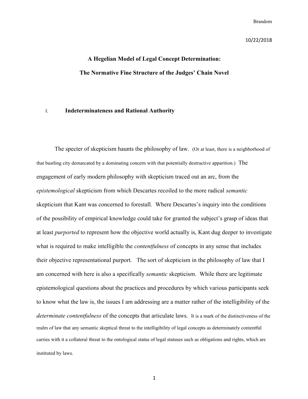 A Hegelian Model of Legal Concept Determination