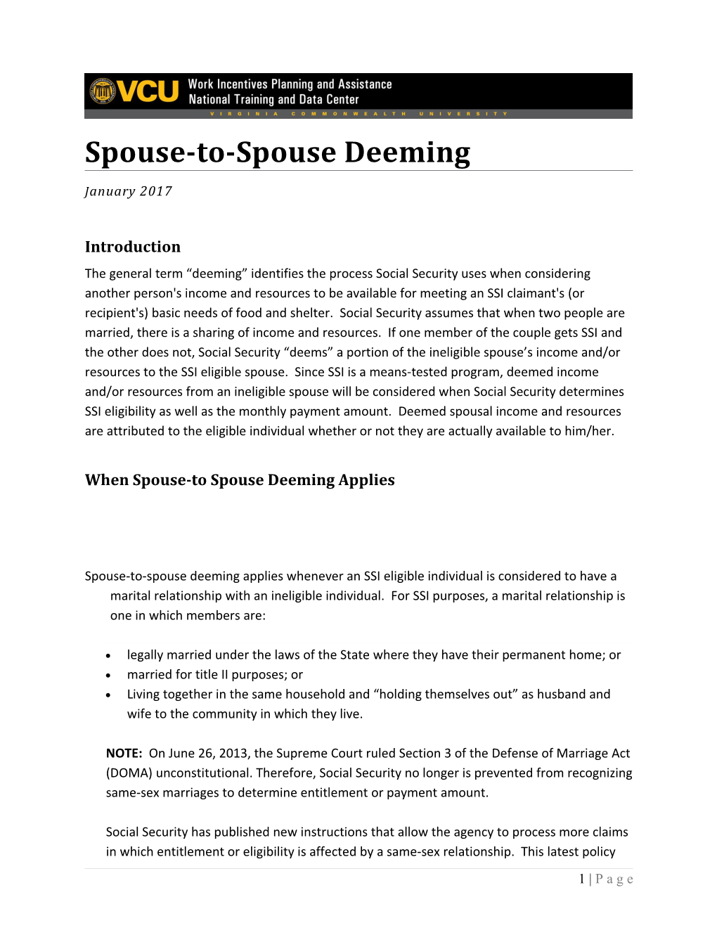 Spouse to Spouse Deeming