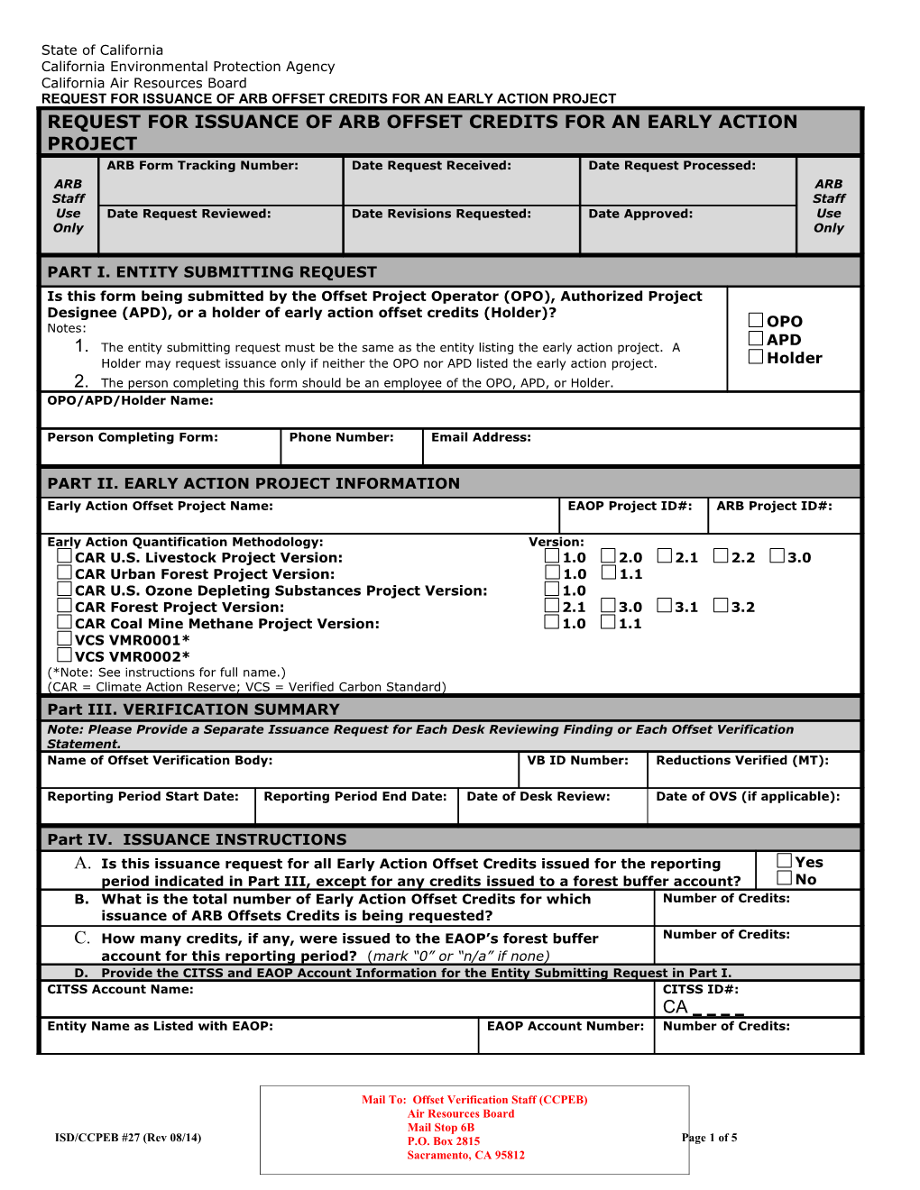 The Person Completing This Form Should Be an Employee of the OPO, APD, Or Holder