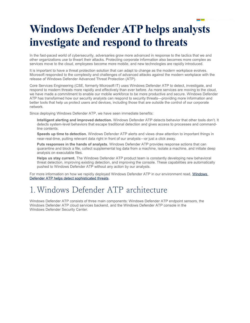 Windows Defender ATP Helps Analysts Investigate and Respond to Threats