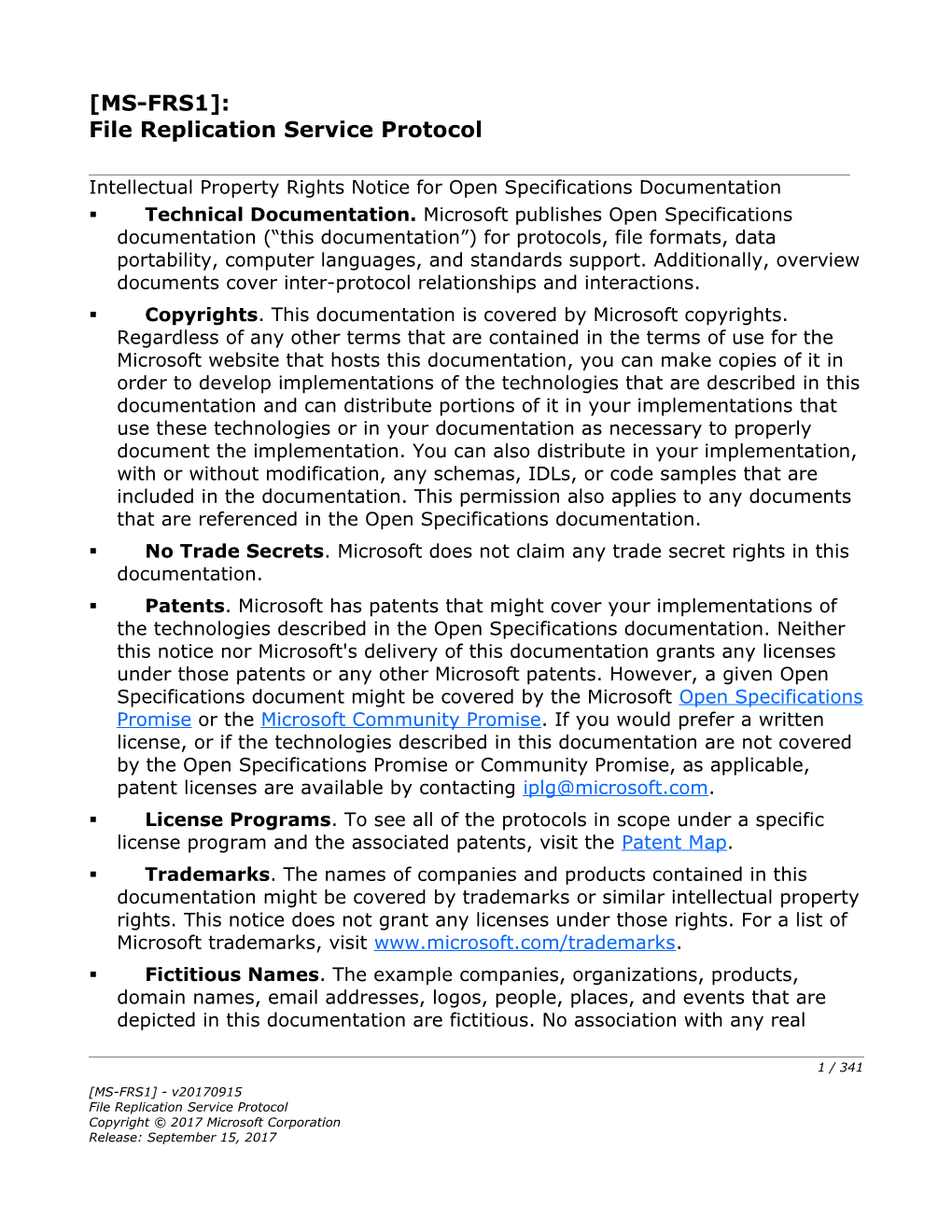 File Replication Service Protocol