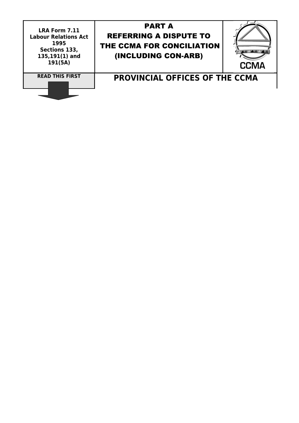 Referring a Dispute to the CCMA for Conciliation (Including Con-Arb)