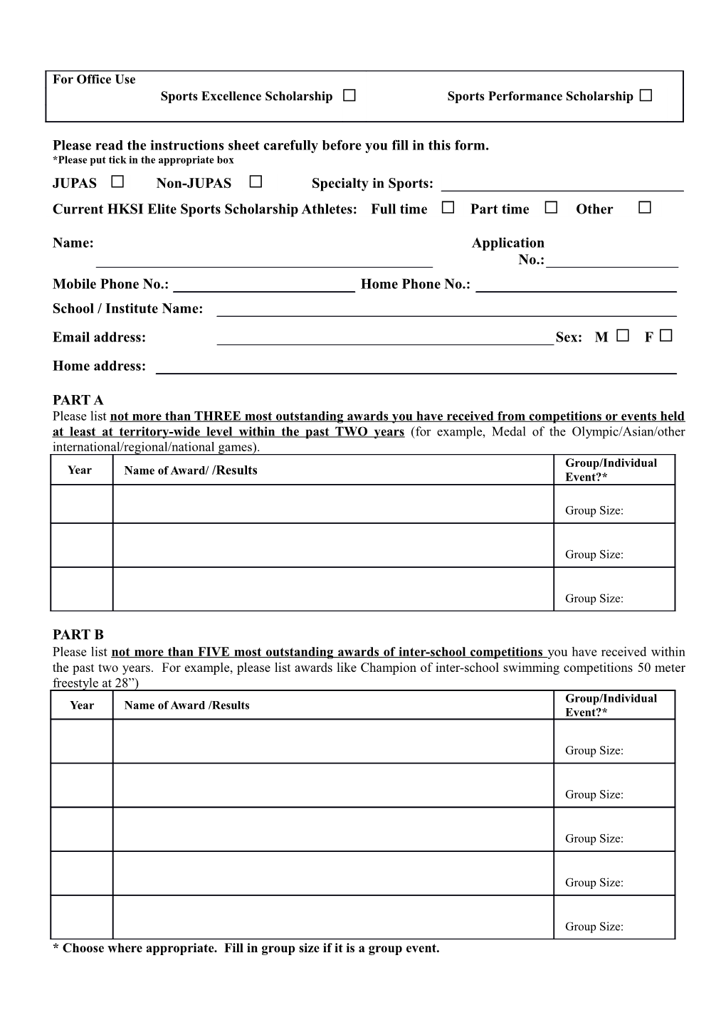 Please Read the Instruction Sheet Carefully Before You Fill in This Form