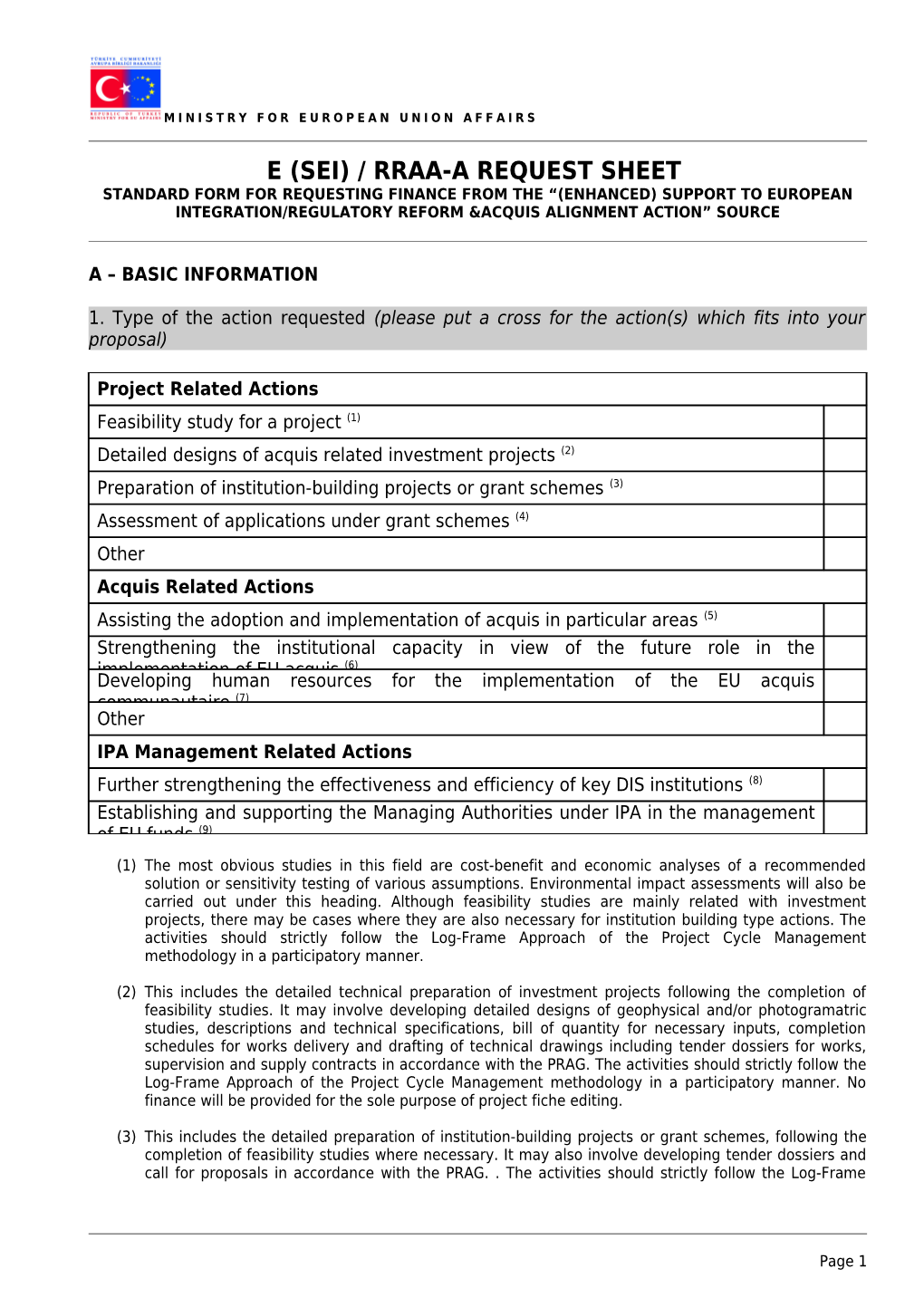 Sei Request Sheet (Seirs)