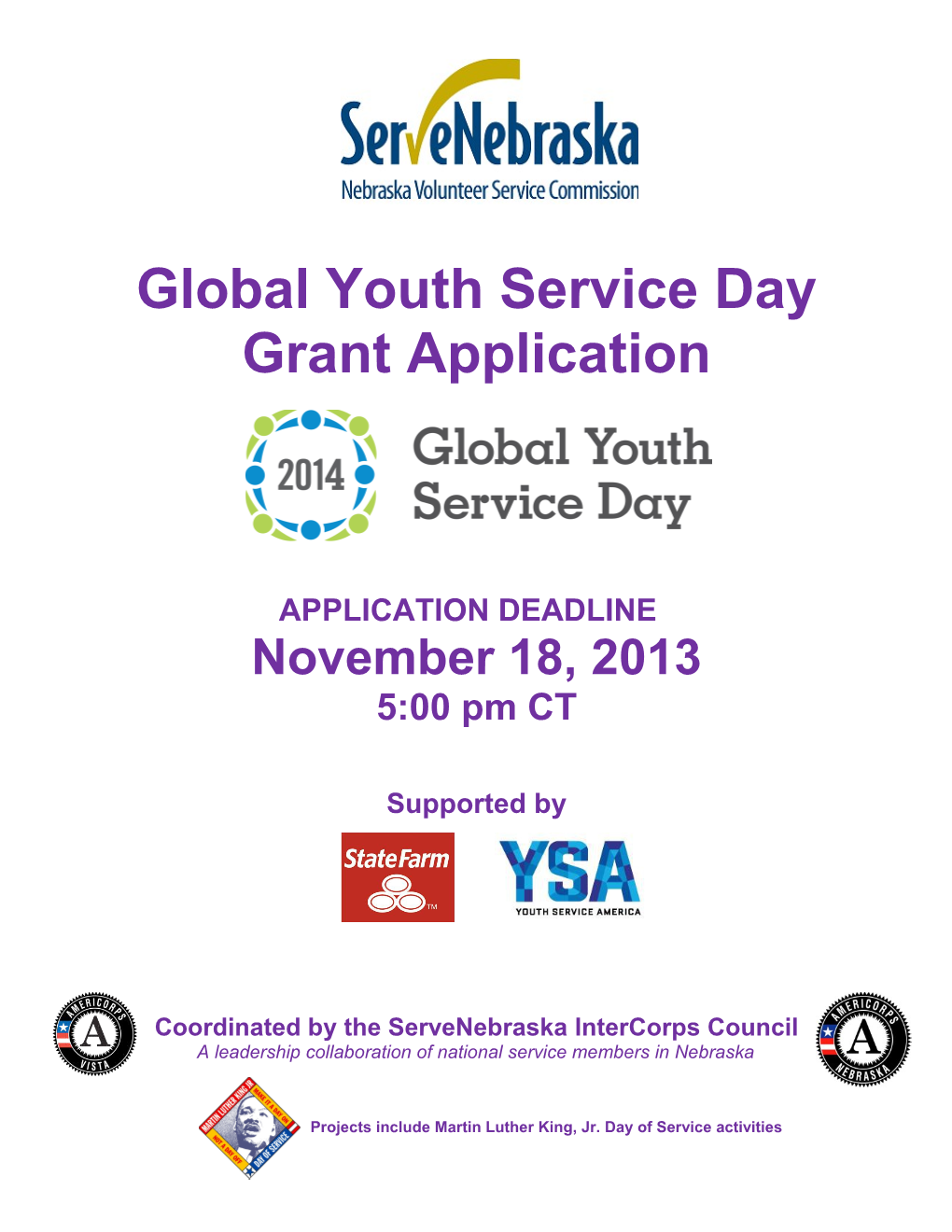 Americorps Intercorps Council National and Global Youth Service Day