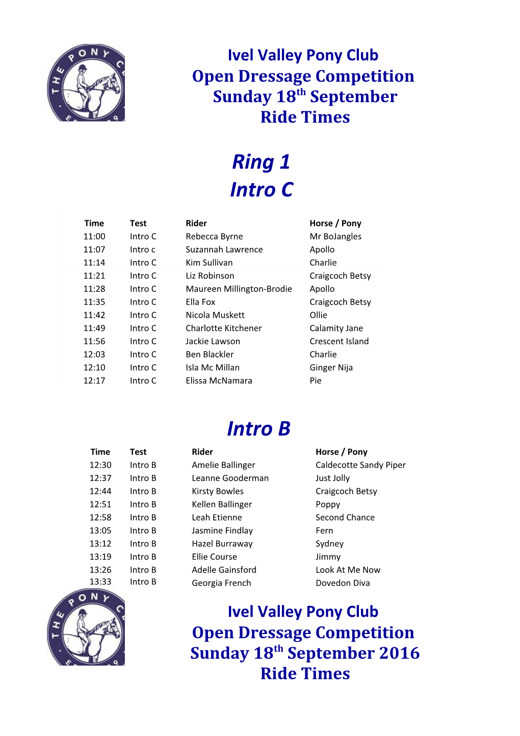 Ivel Valley Pony Club