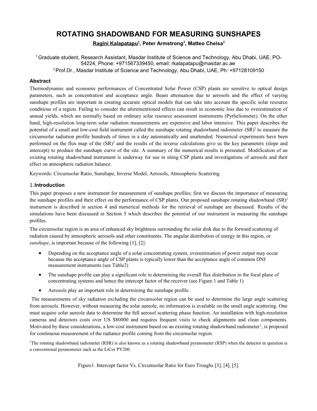 Rotating Shadowband for the Measurement of Sunshape