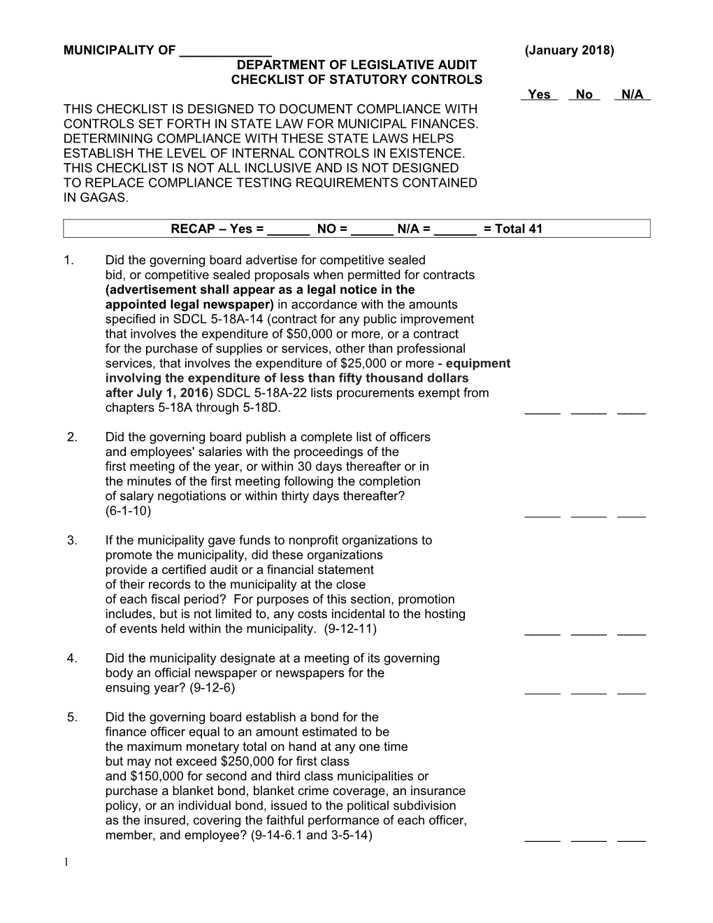 Department of Legislative Audit