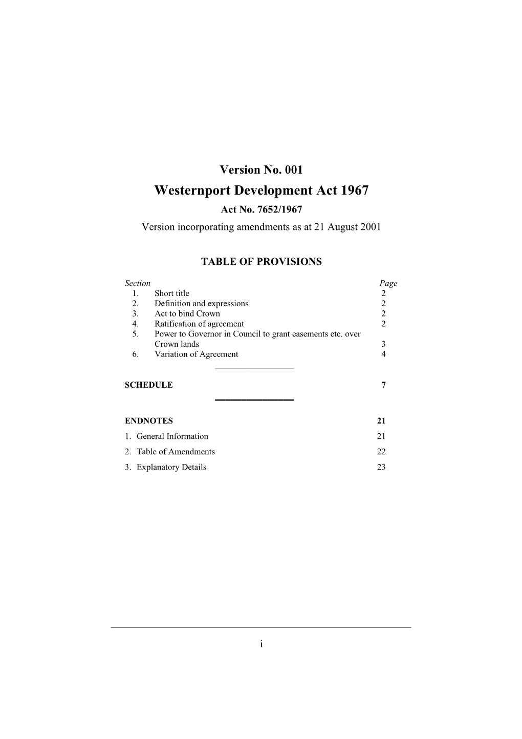 Westernport Development Act 1967