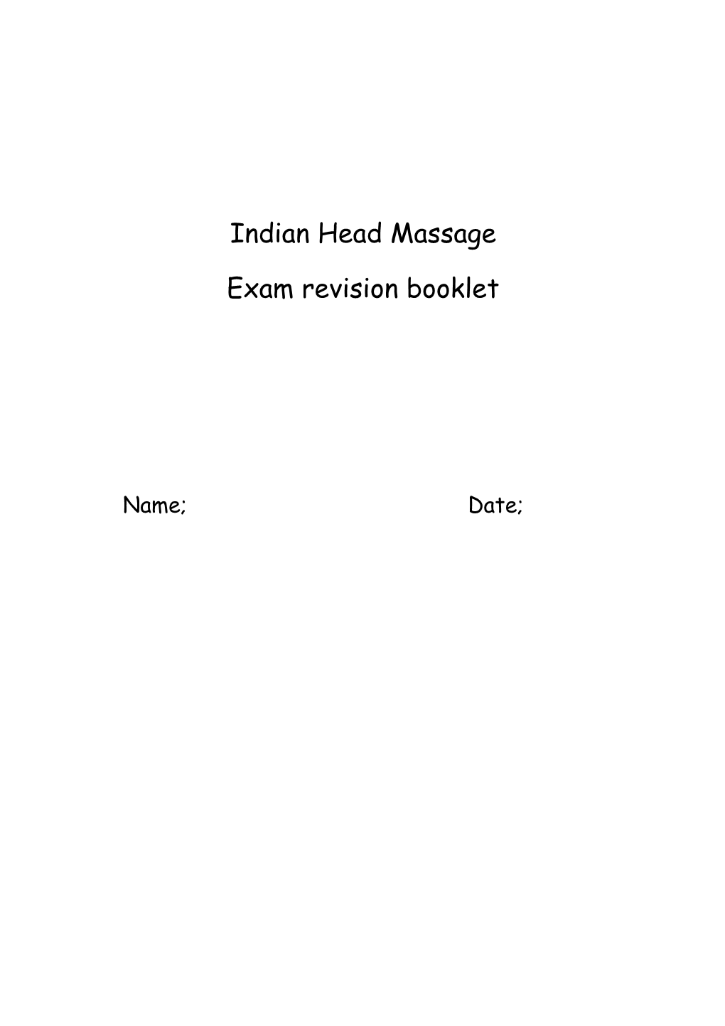 Indian Head Massage