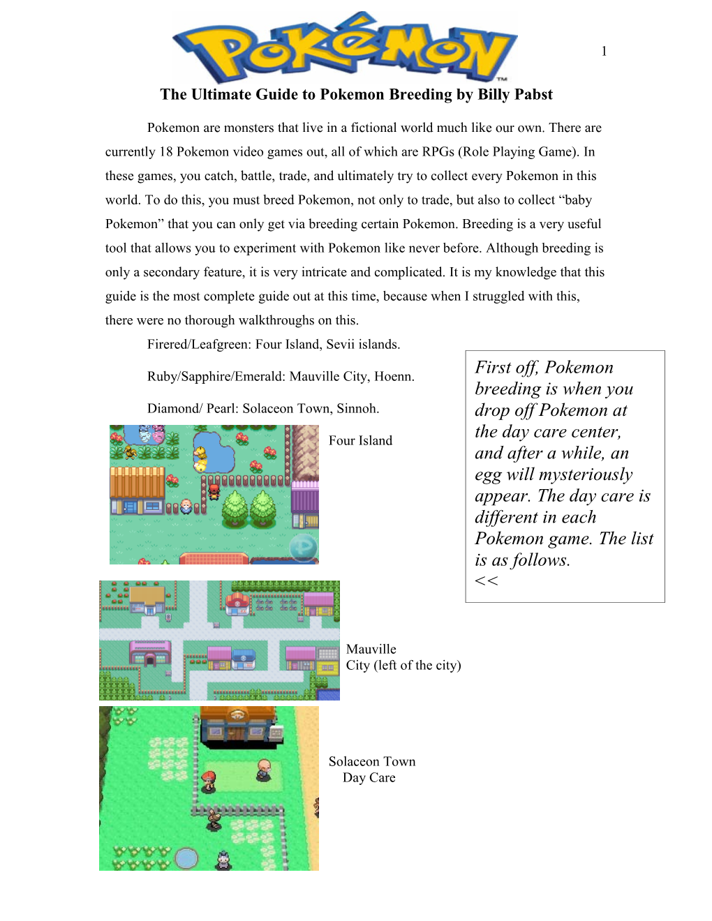 The Ultimate Guide to Pokemon Breeding