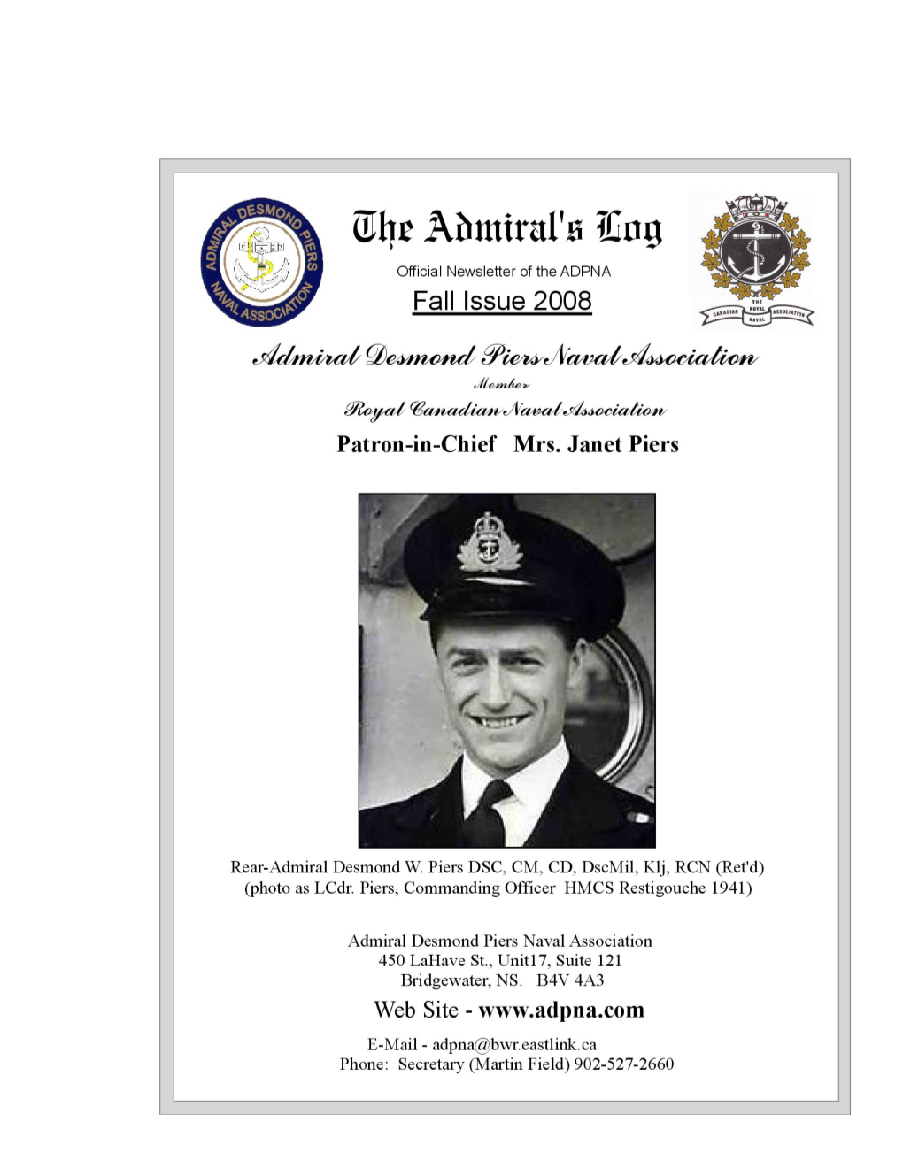 Admiral Desmond Piers Naval Association