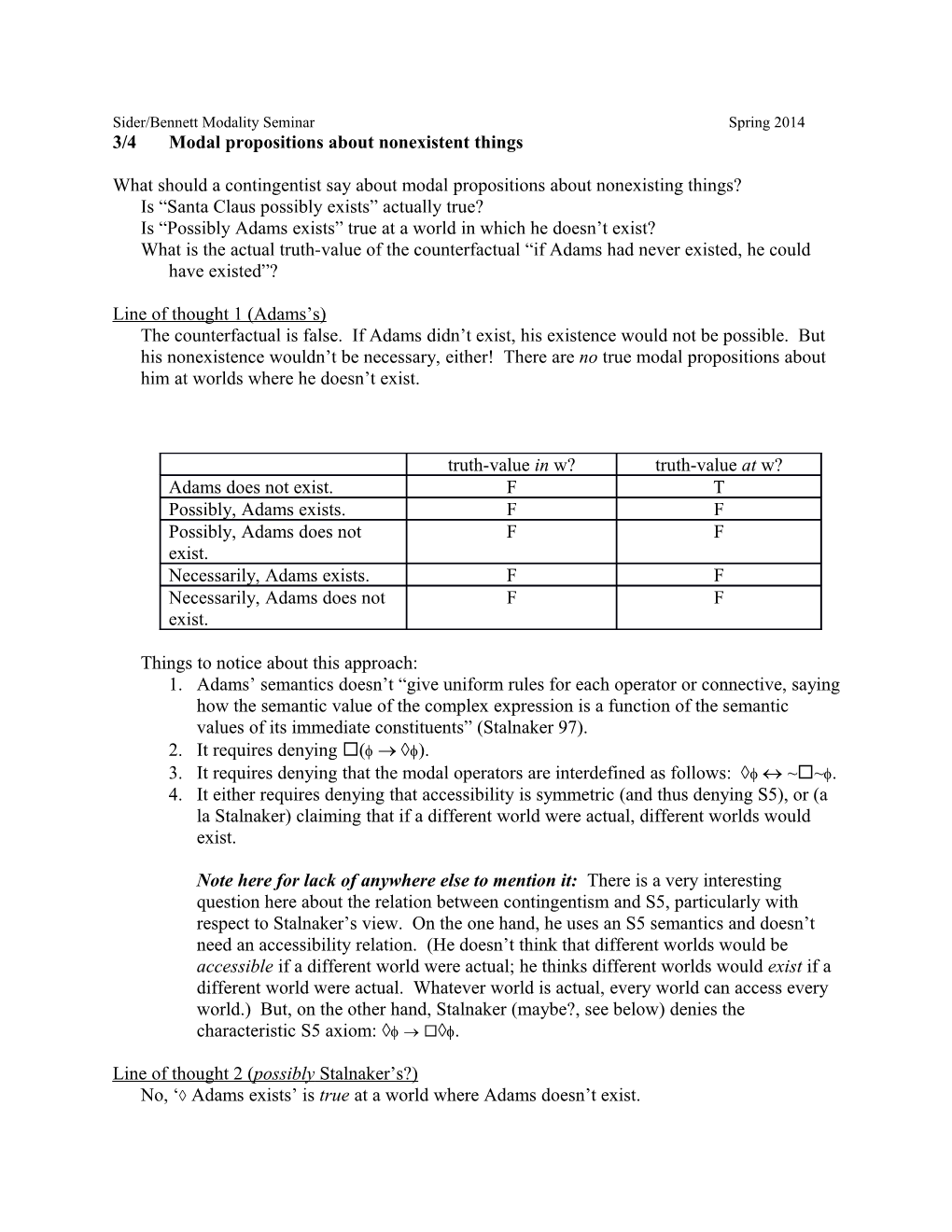 3/4Modal Propositions About Nonexistent Things