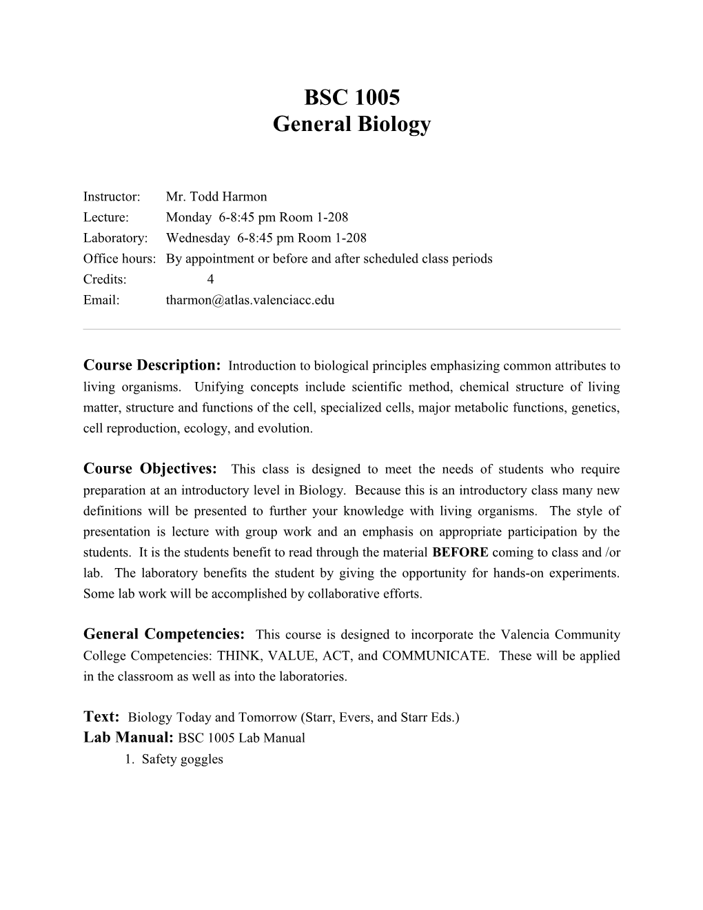 General Biology