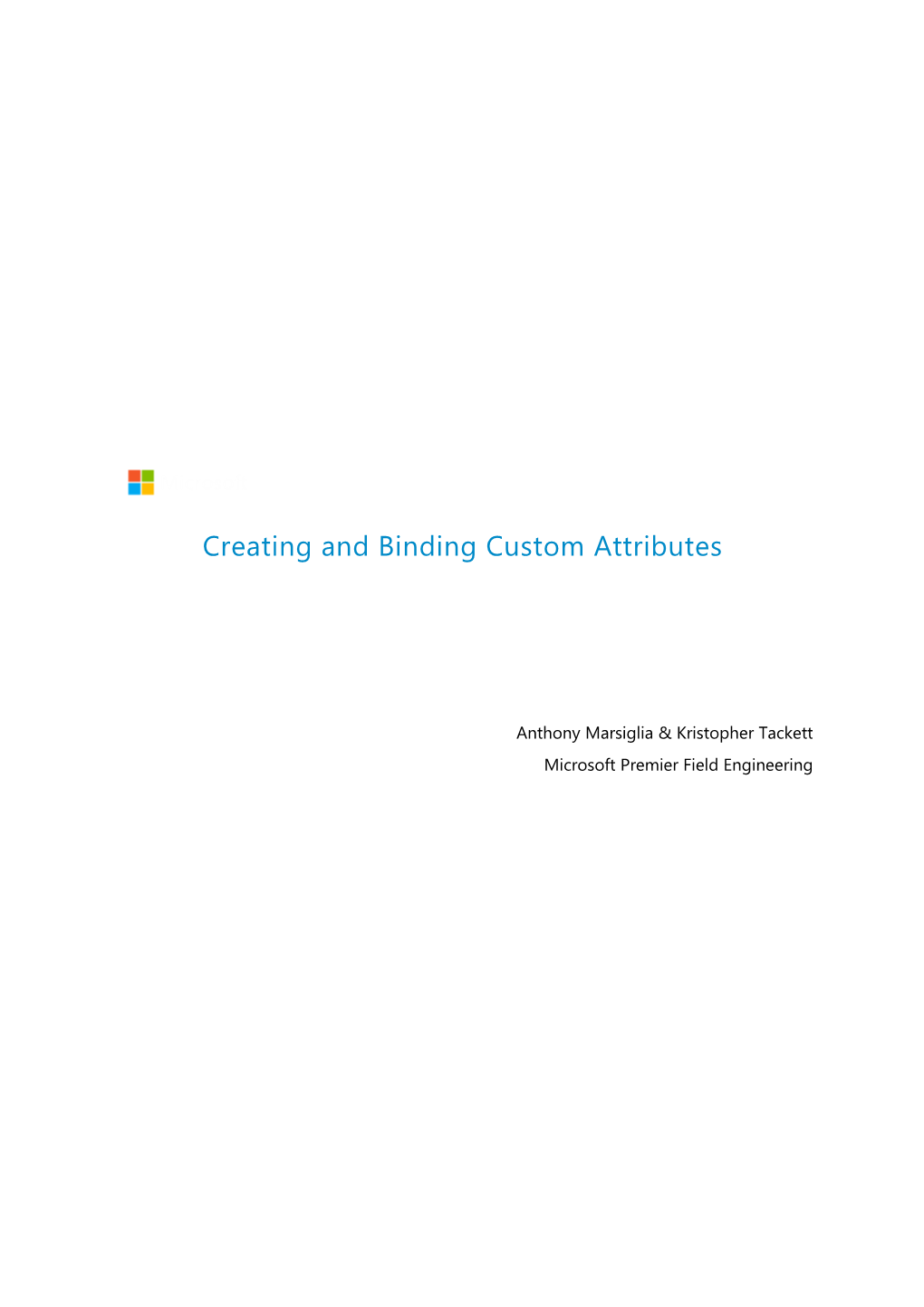 Creating and Binding Custom Attributes