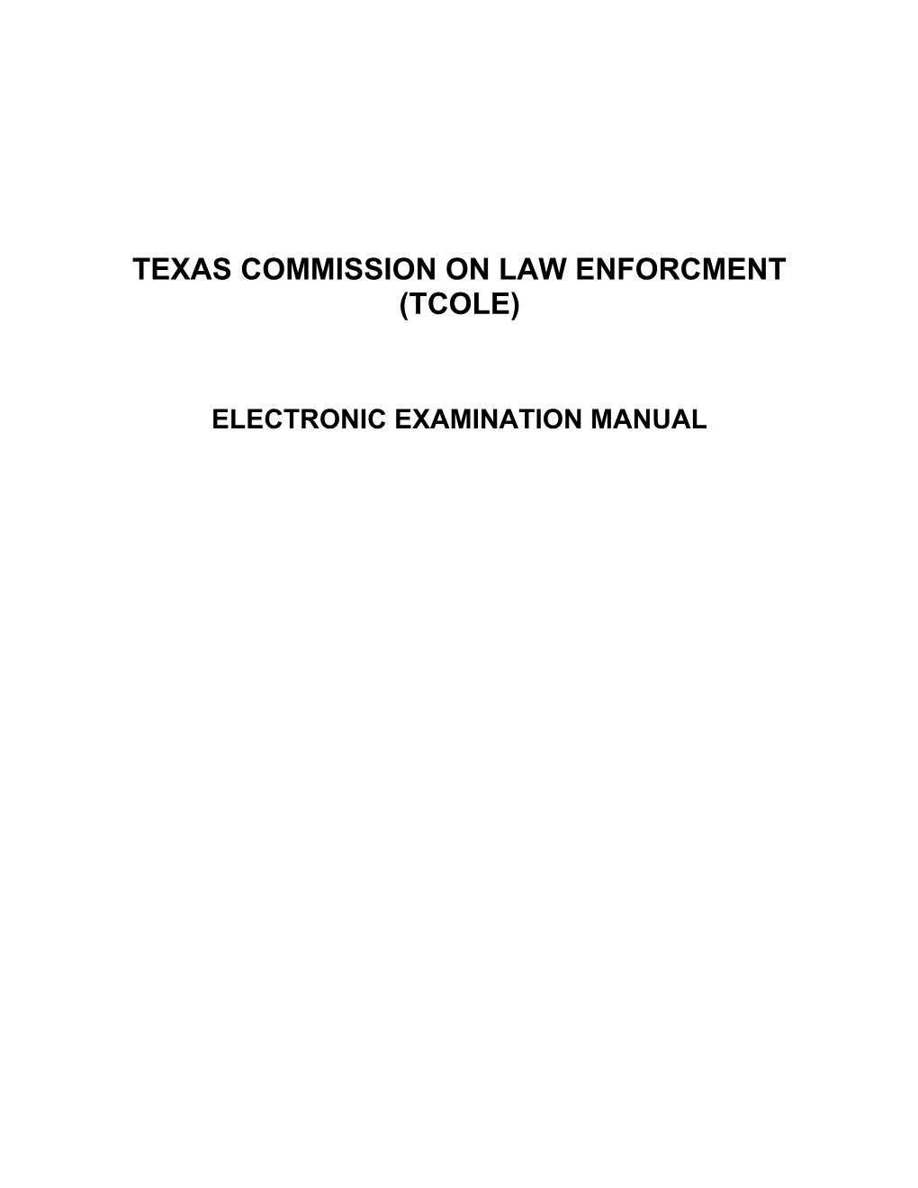 Texas Commission on Law Enforcment