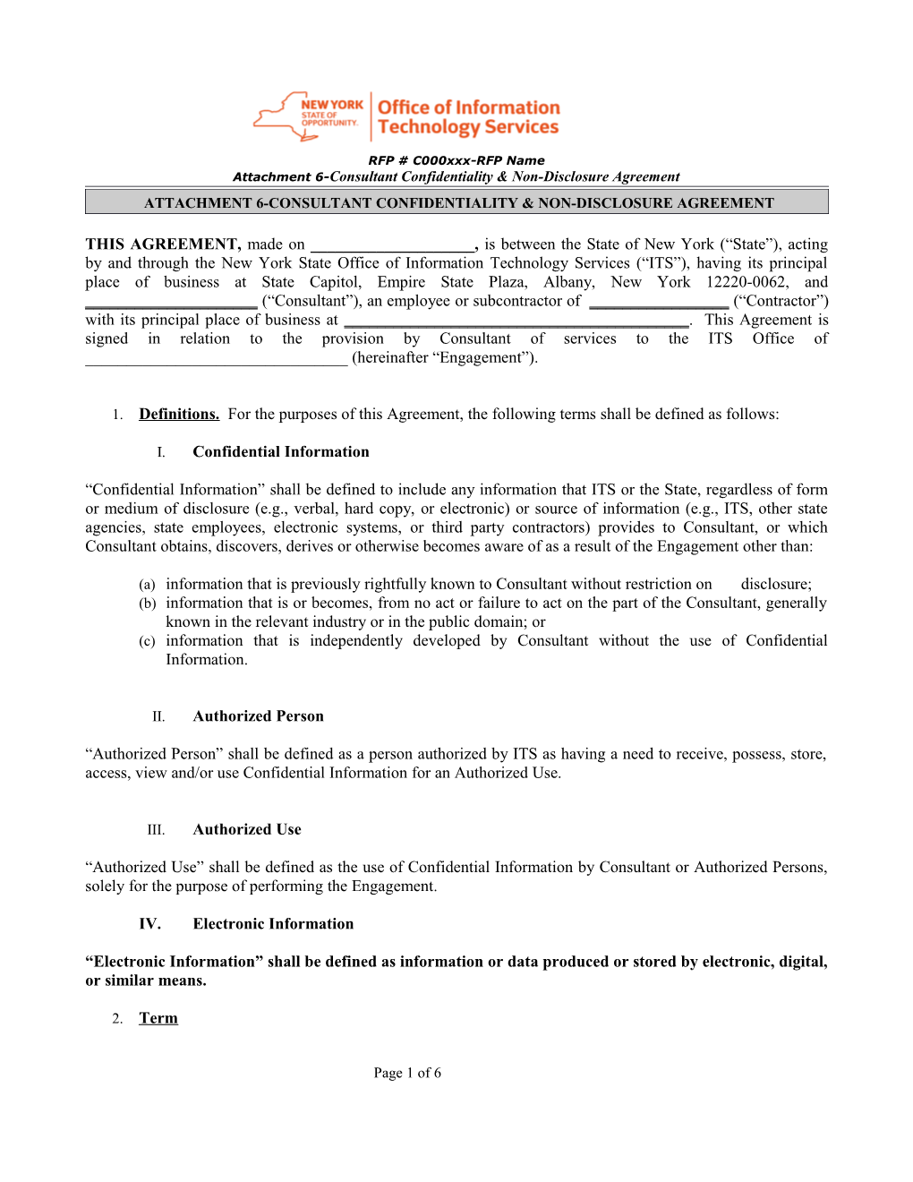 Appendix S Consultant Confidentiality and Non-Disclosure Agreement