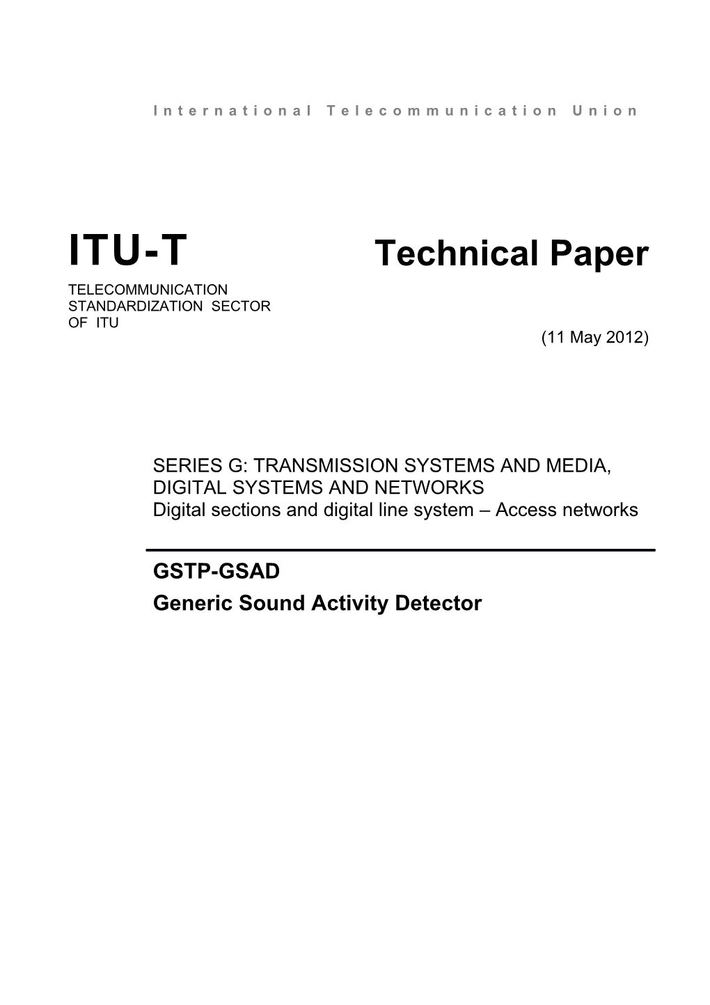 Itu-T Gstp-Gsad