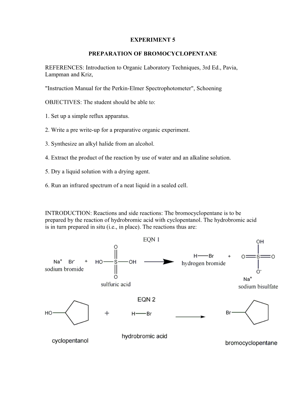 Preparation of Bromocyclopentane