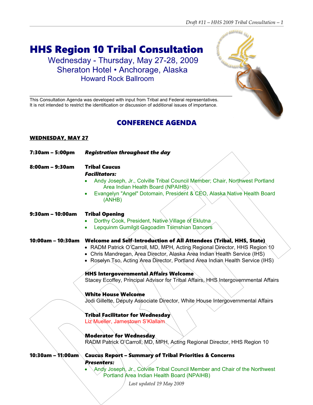 Draft #11 HHS 2009 Tribal Consultation 1