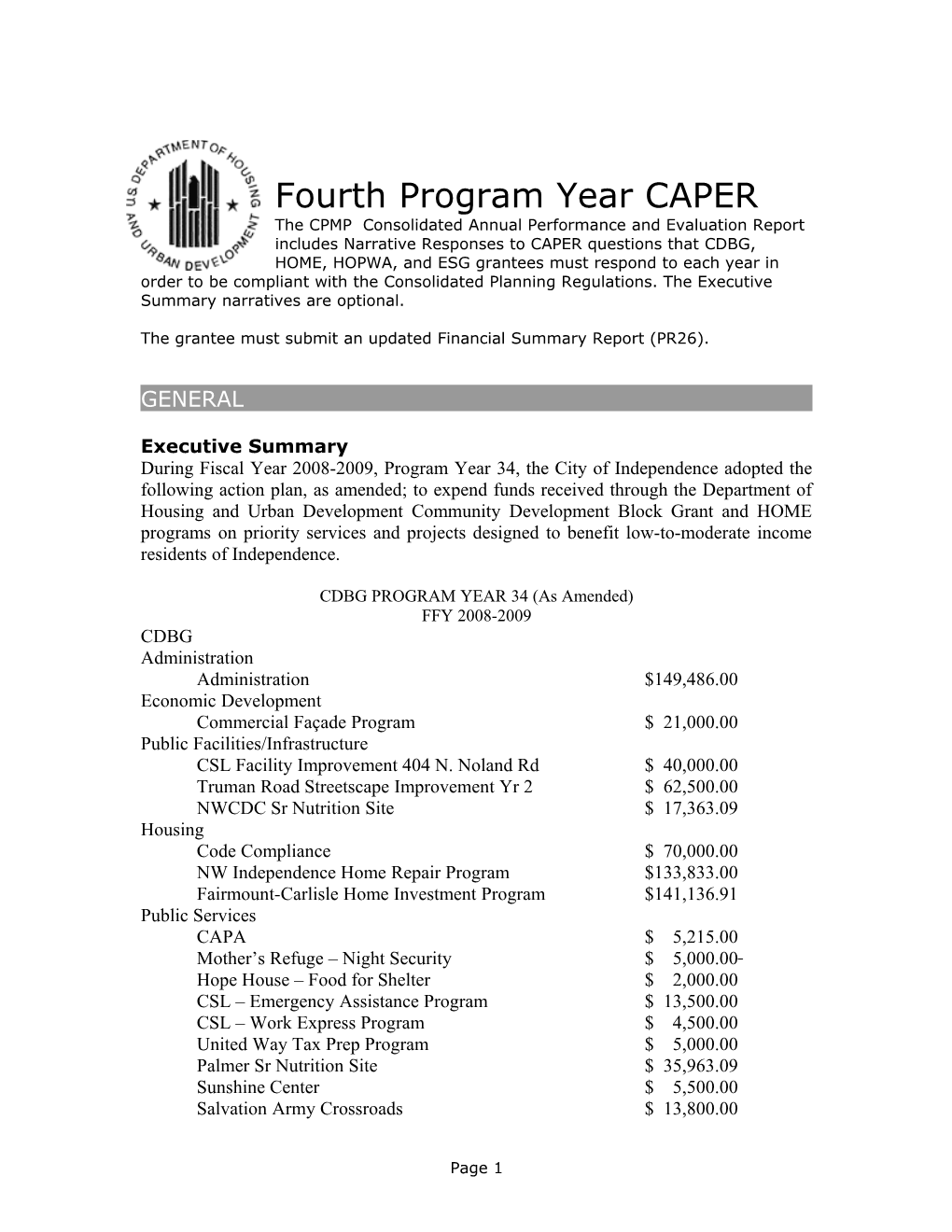 The Grantee Must Submit an Updated Financial Summary Report (PR26)