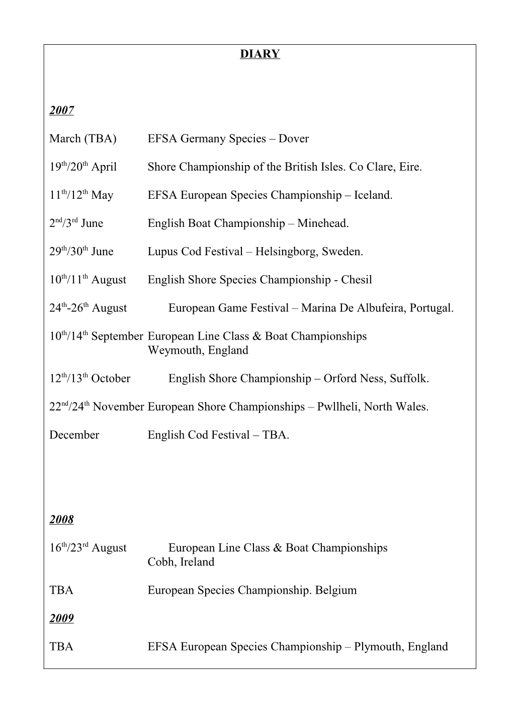 11Th/12Th Mayefsa European Species Championship Iceland