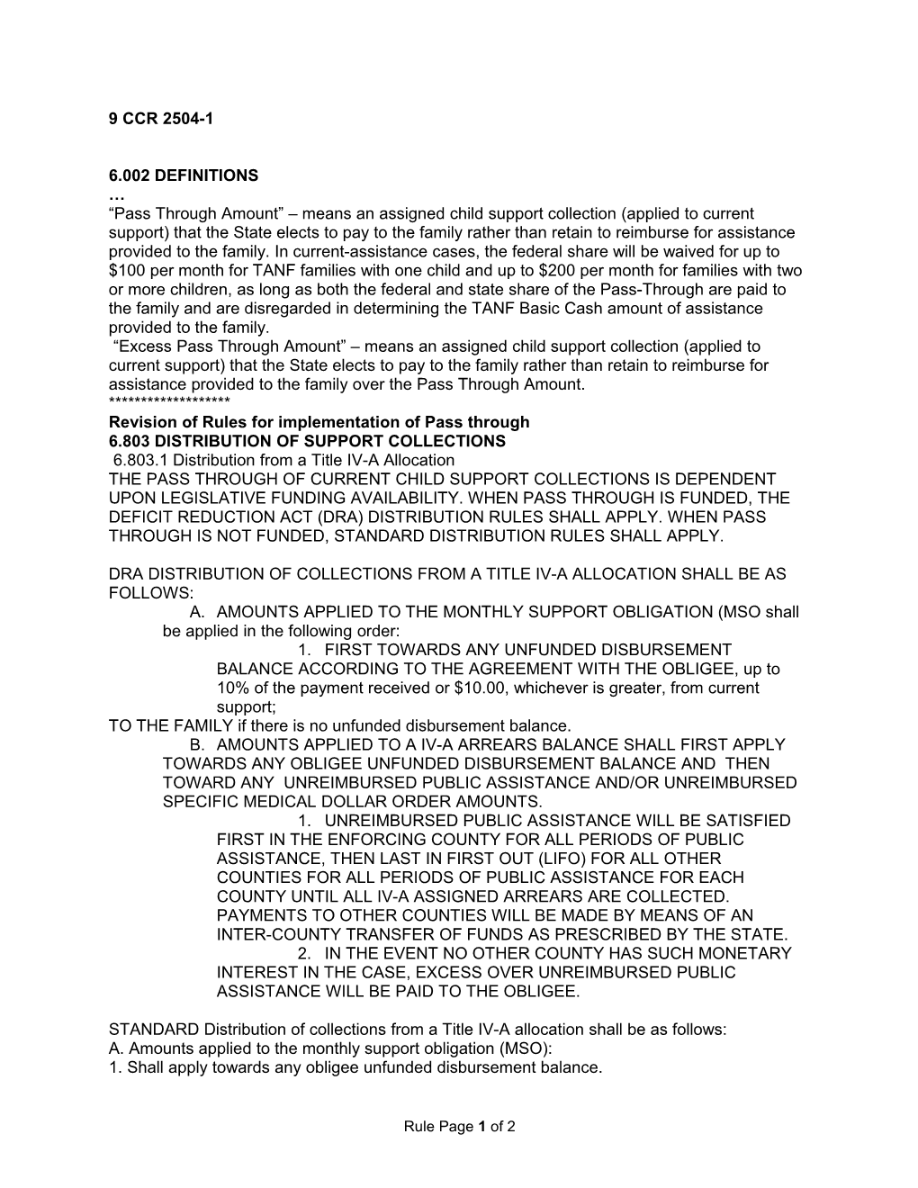 Proposed Rule Changes for Implementation of SB15-012