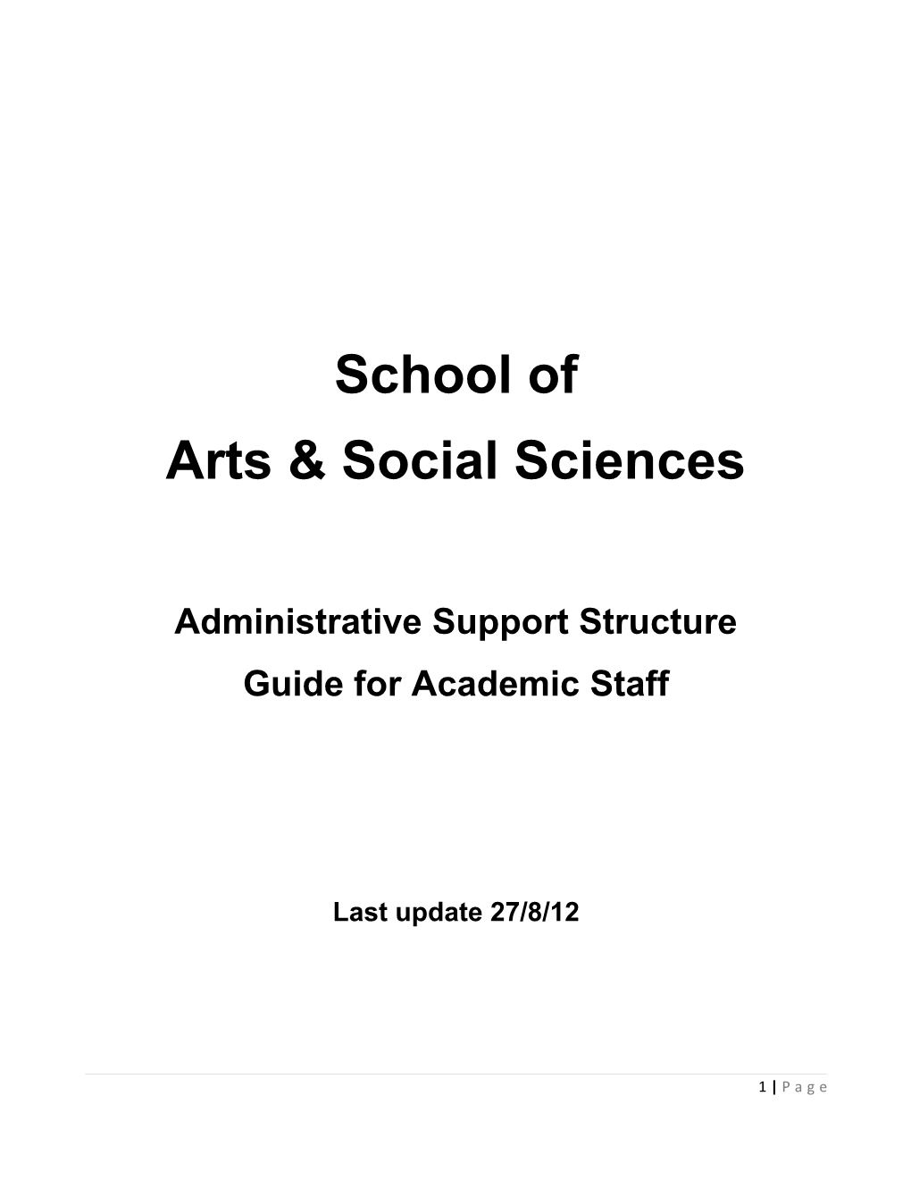 Arts & Social Sciences