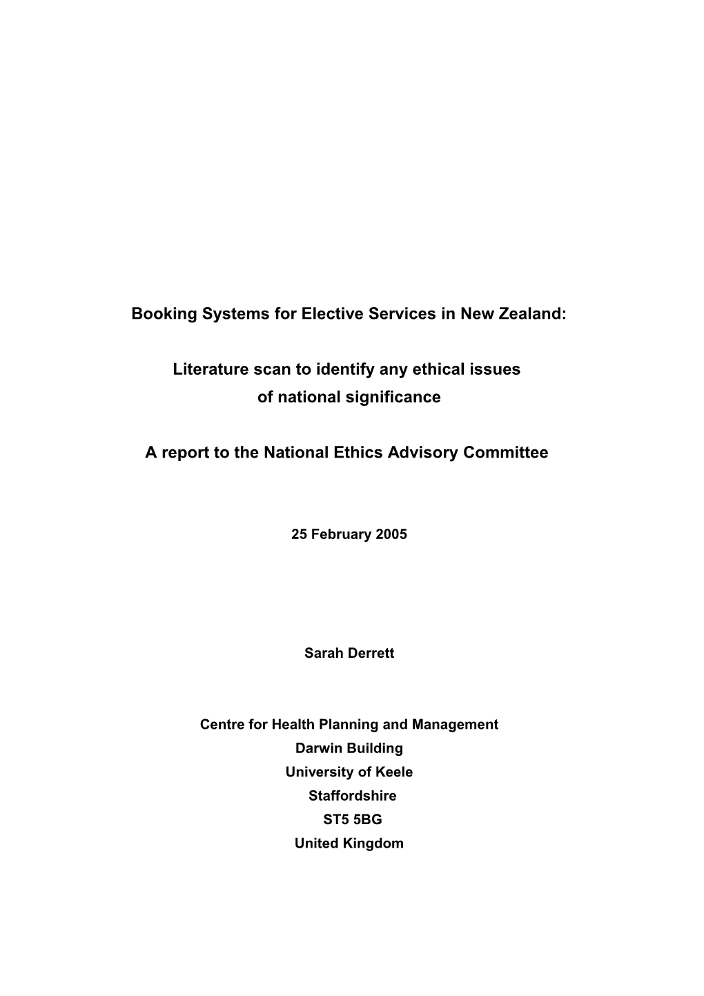 Booking Systems for Elective Services: a Literature Scan to Identify Any Ethical Issues