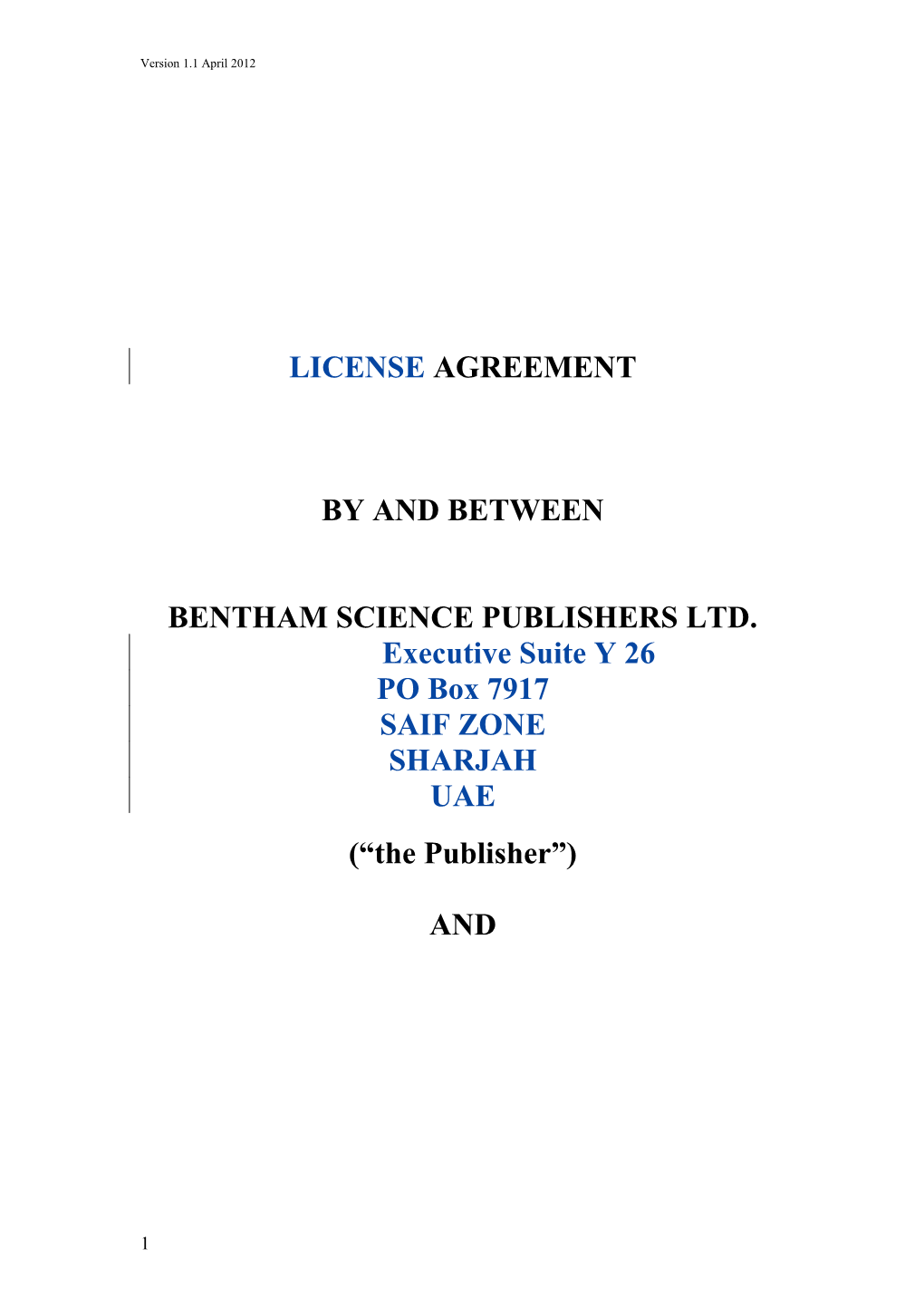 Bentham Science Publishers Ltd