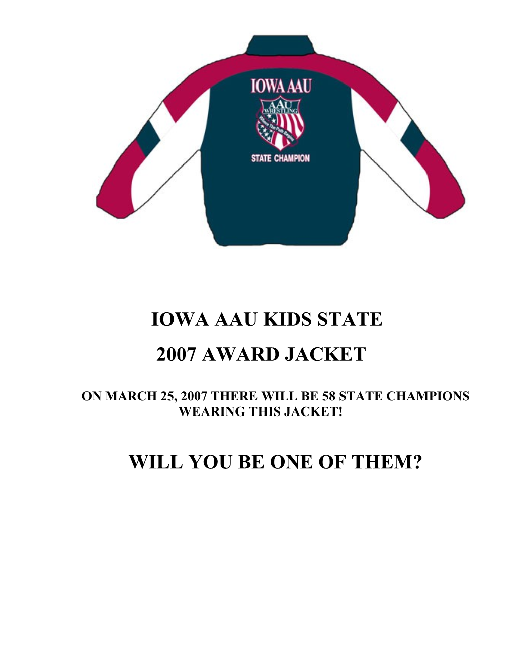 A New Tradition Begins, Iowa Kids State Moves To