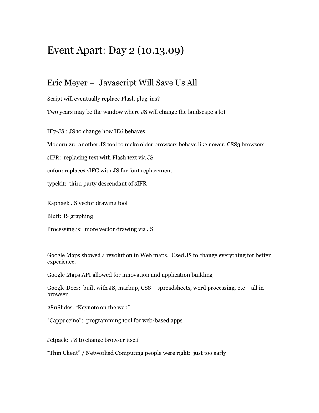 Event Apart: Day 2