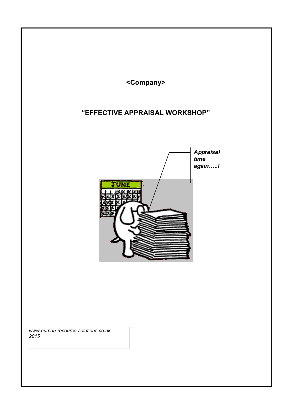 Effective Appraisal Workshop