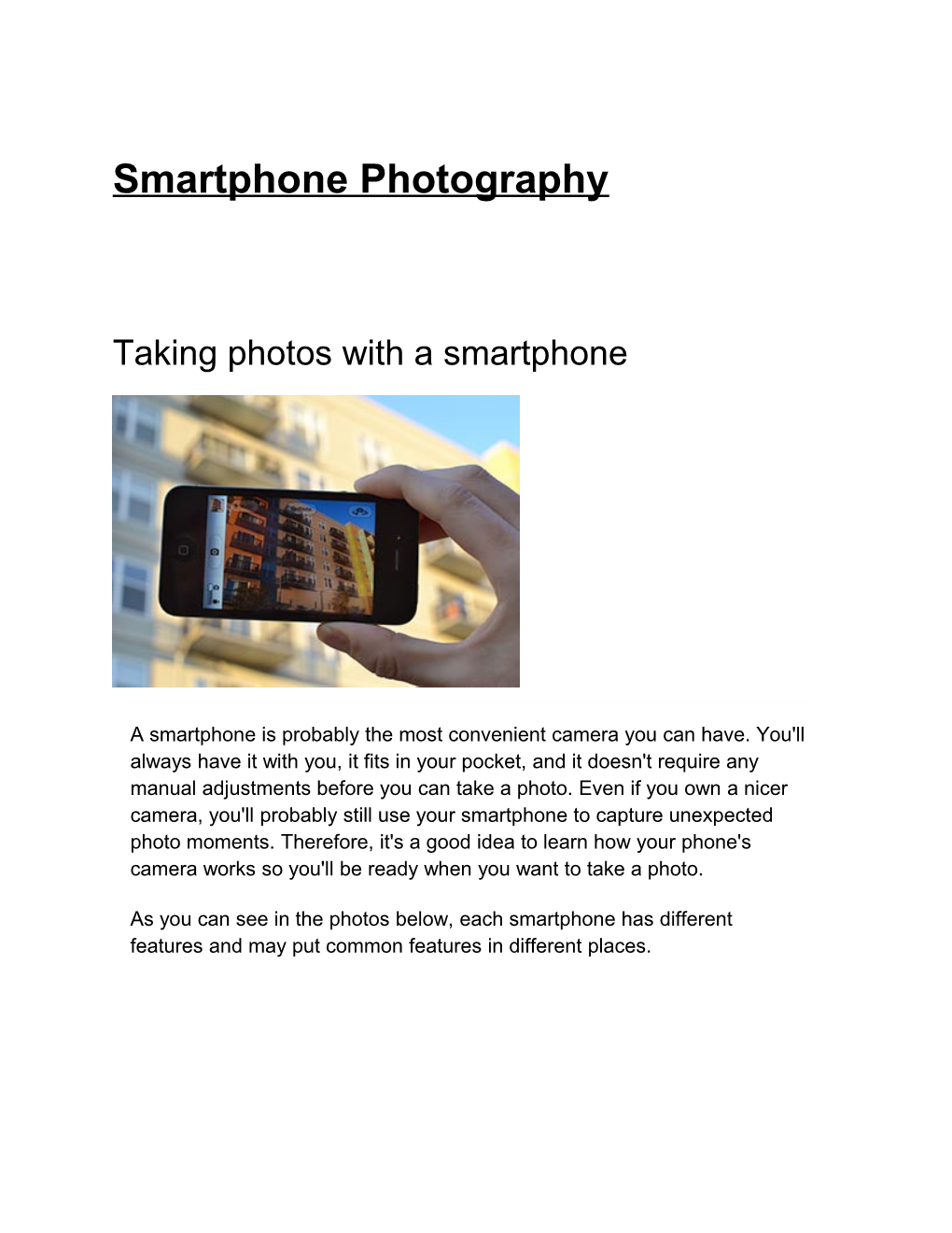 Smartphone Photography