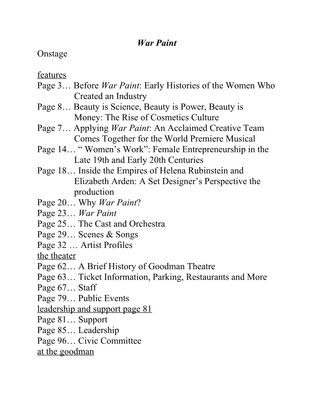 Page 3 Before War Paint: Early Histories of the Women Who