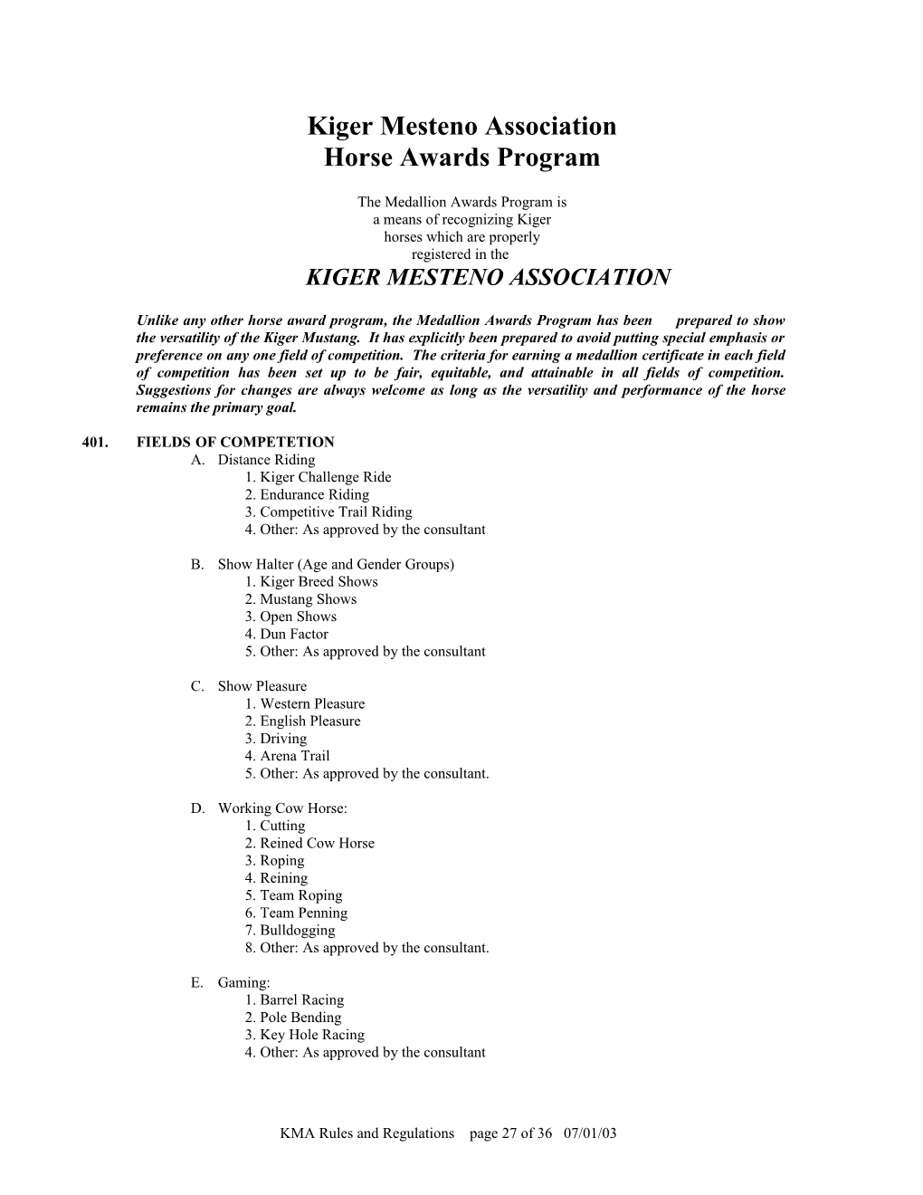 The Medallion Award Program Is