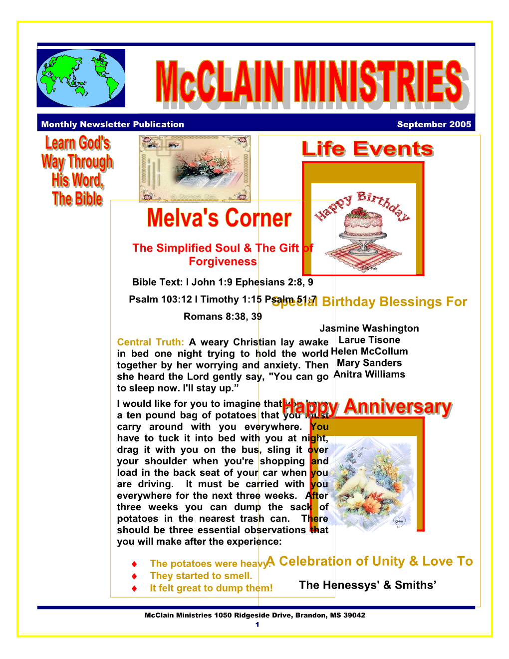 Mcclain Ministries1050 Ridgeside Drive, Brandon, MS39042