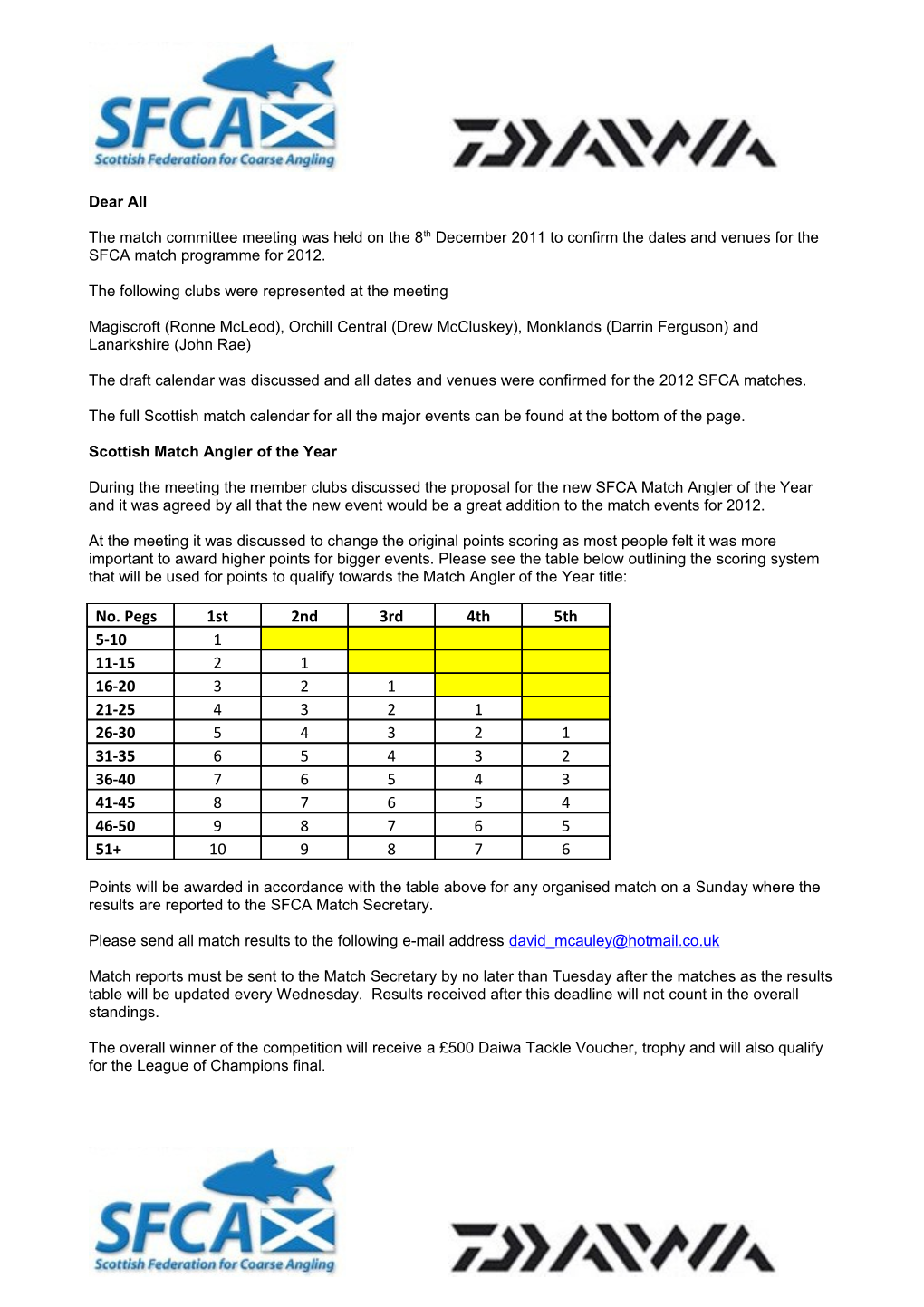 Proposal Written by David Mcauley on Behalf of the Members of Monklands CAC