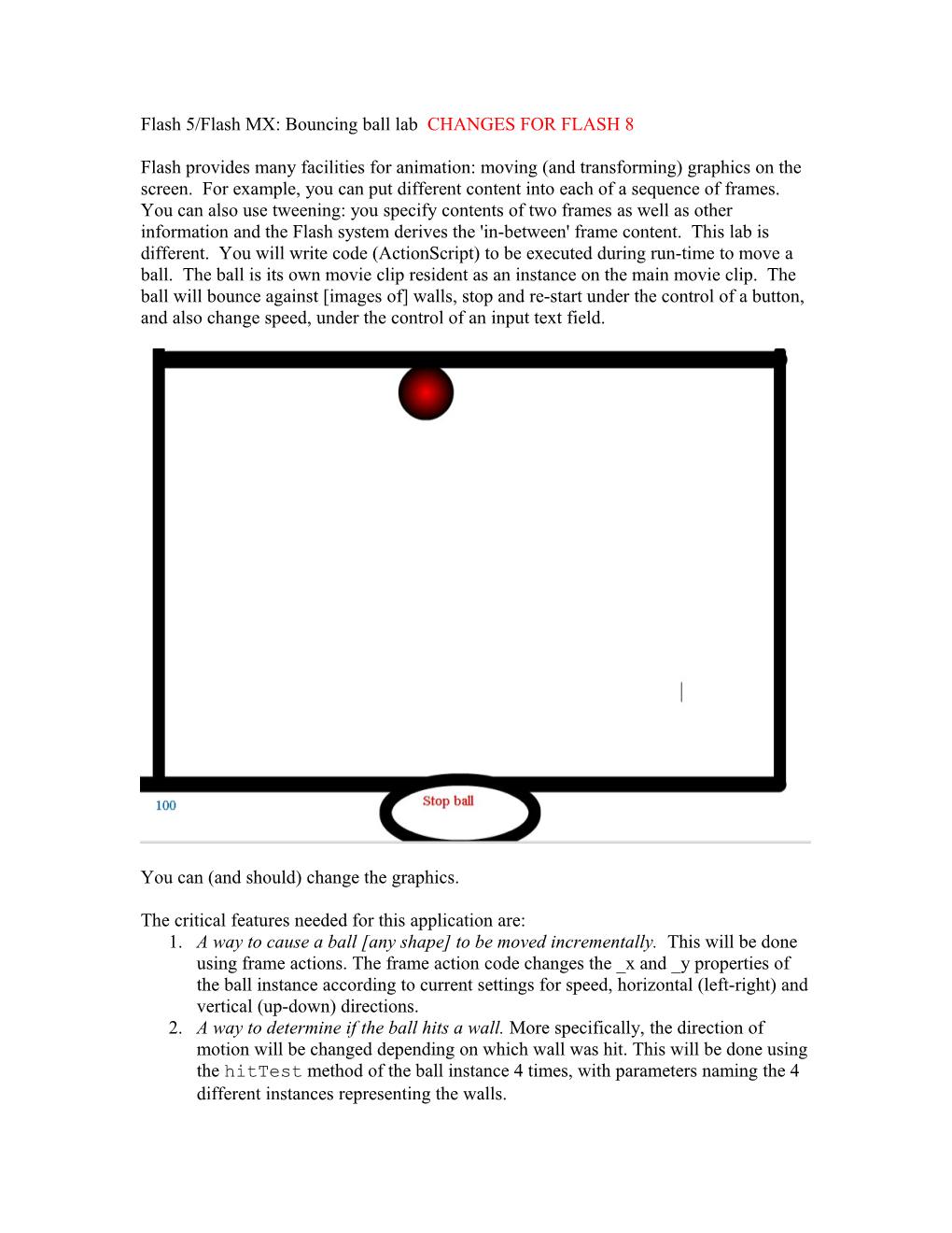 Flash 5: Bouncing Ball Lab