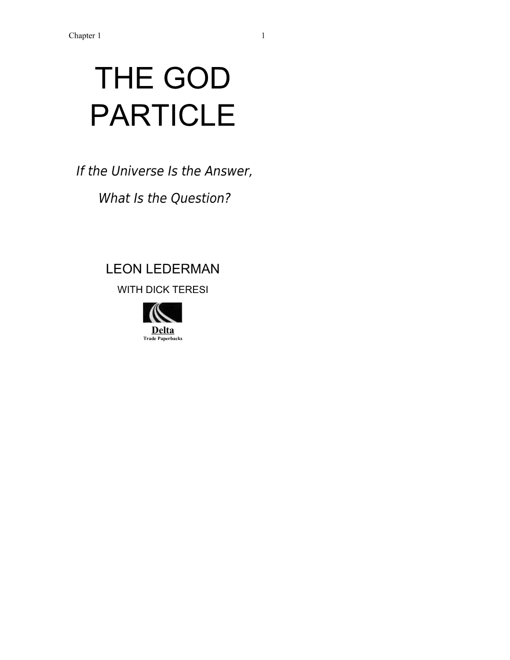 The God Particle